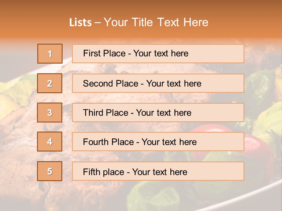 Dining Roast Grilled PowerPoint Template