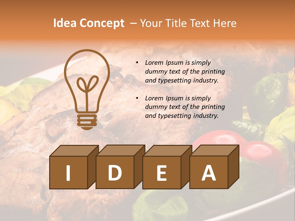 Dining Roast Grilled PowerPoint Template