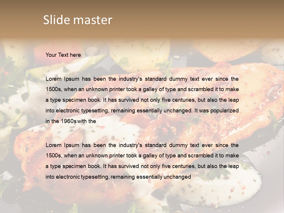 Grill Chop Portion PowerPoint Template