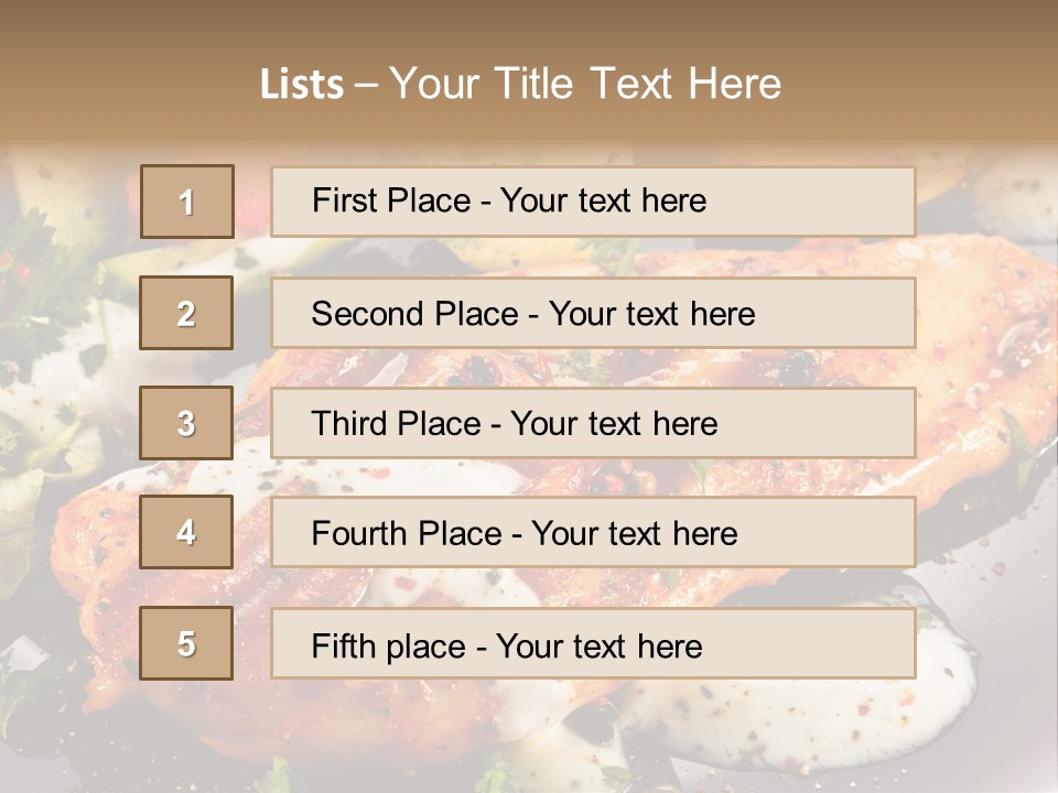 Grill Chop Portion PowerPoint Template
