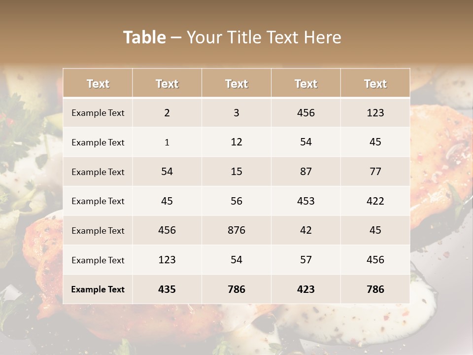 Grill Chop Portion PowerPoint Template
