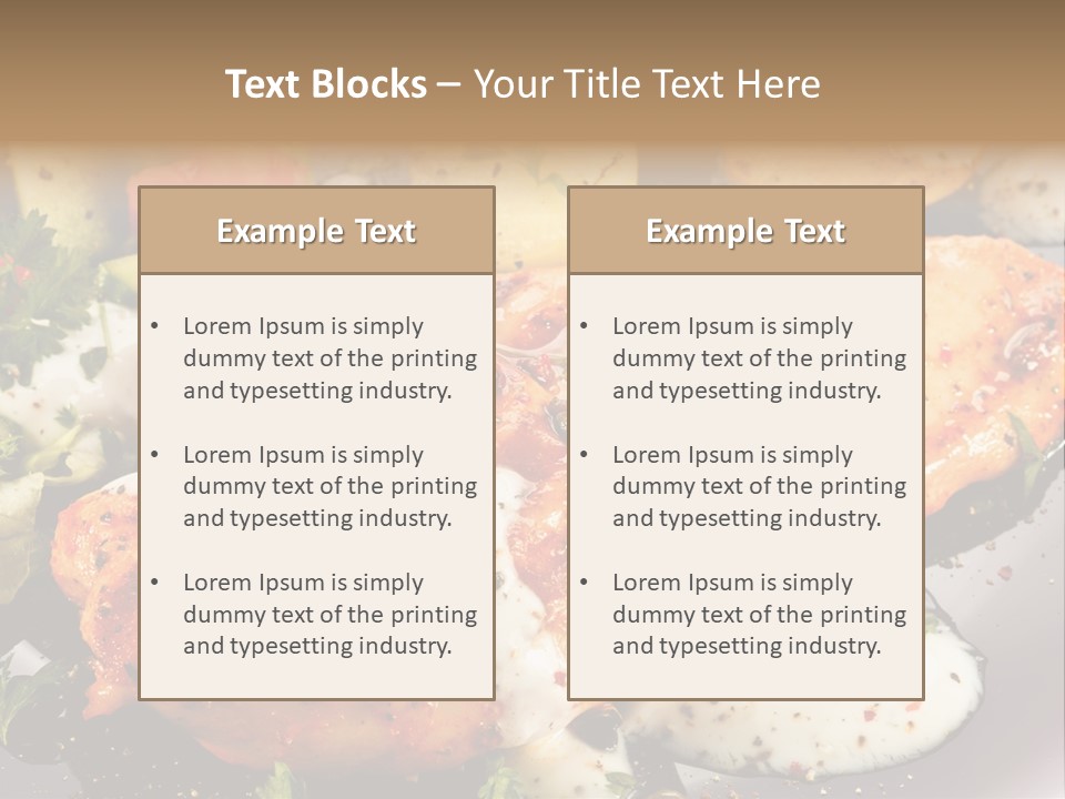 Grill Chop Portion PowerPoint Template