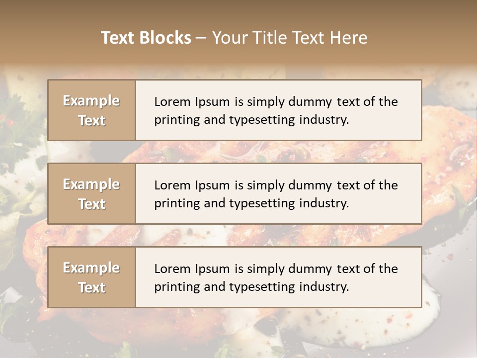 Grill Chop Portion PowerPoint Template