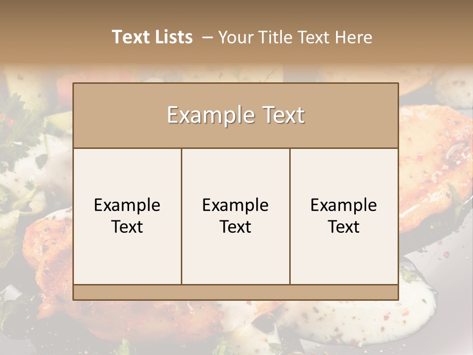 Grill Chop Portion PowerPoint Template