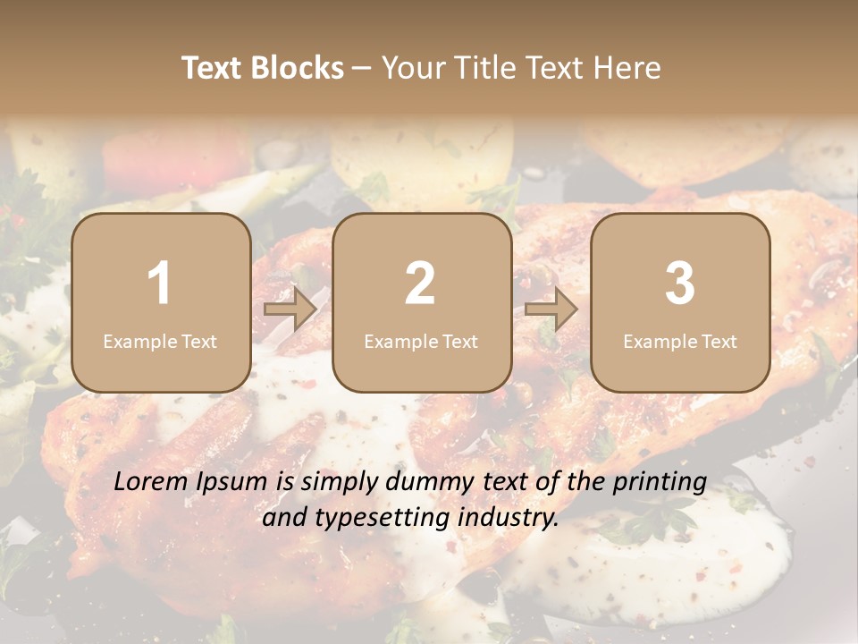 Grill Chop Portion PowerPoint Template
