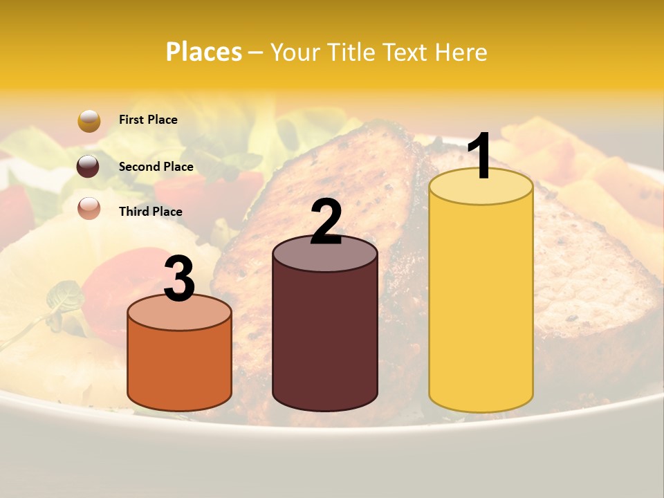 Vegetables Snacks Beefsteak PowerPoint Template