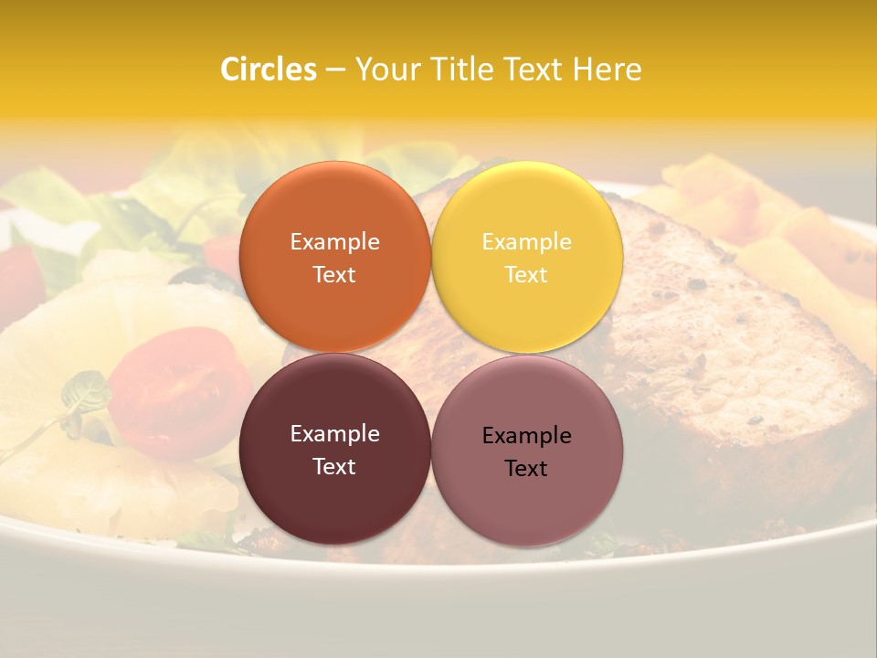 Vegetables Snacks Beefsteak PowerPoint Template