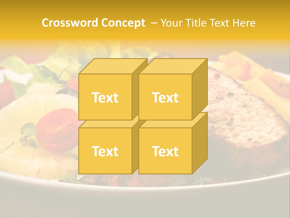 Vegetables Snacks Beefsteak PowerPoint Template