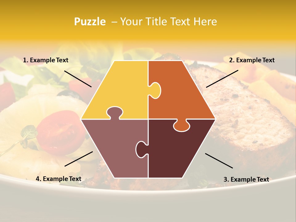 Vegetables Snacks Beefsteak PowerPoint Template