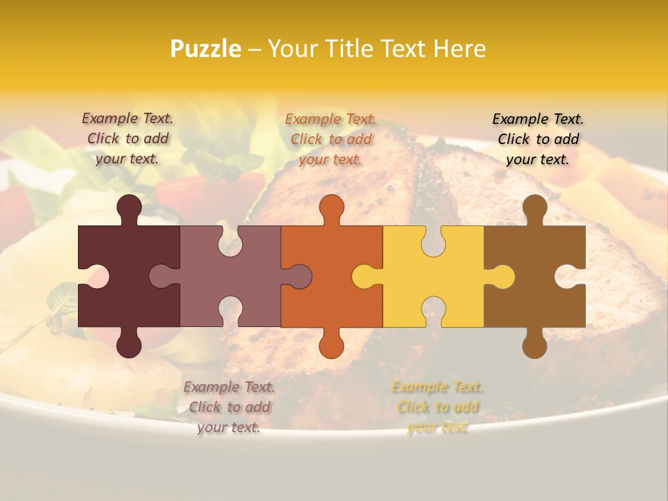 Vegetables Snacks Beefsteak PowerPoint Template