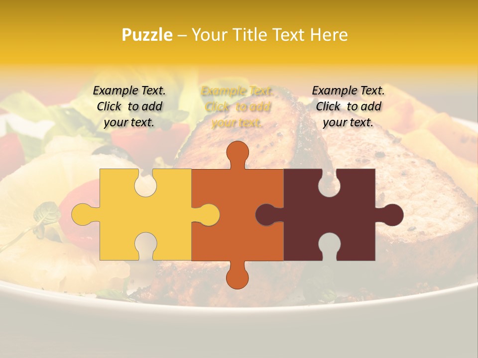 Vegetables Snacks Beefsteak PowerPoint Template