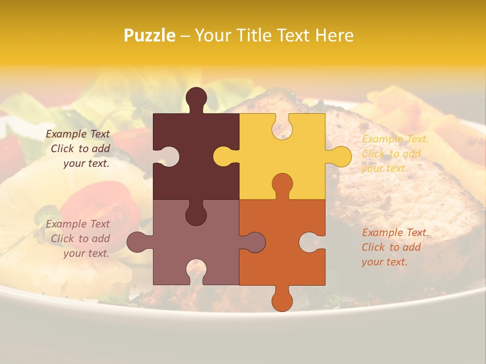 Vegetables Snacks Beefsteak PowerPoint Template