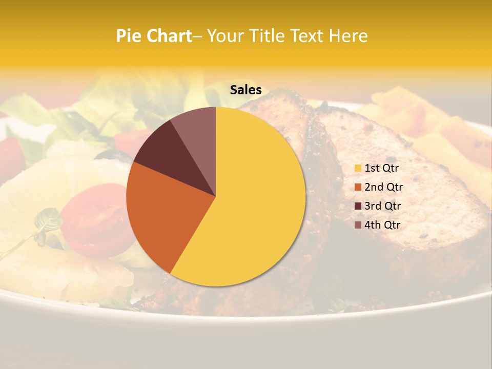 Vegetables Snacks Beefsteak PowerPoint Template