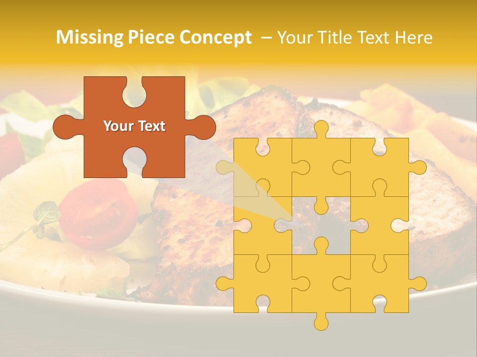 Vegetables Snacks Beefsteak PowerPoint Template