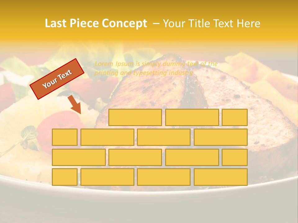 Vegetables Snacks Beefsteak PowerPoint Template