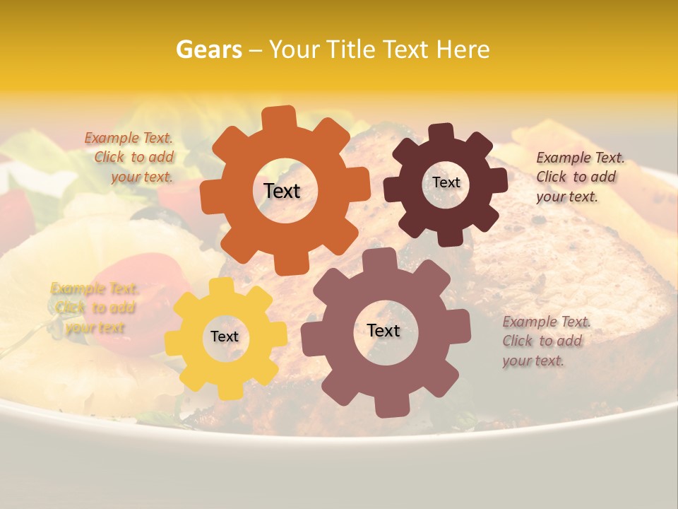 Vegetables Snacks Beefsteak PowerPoint Template