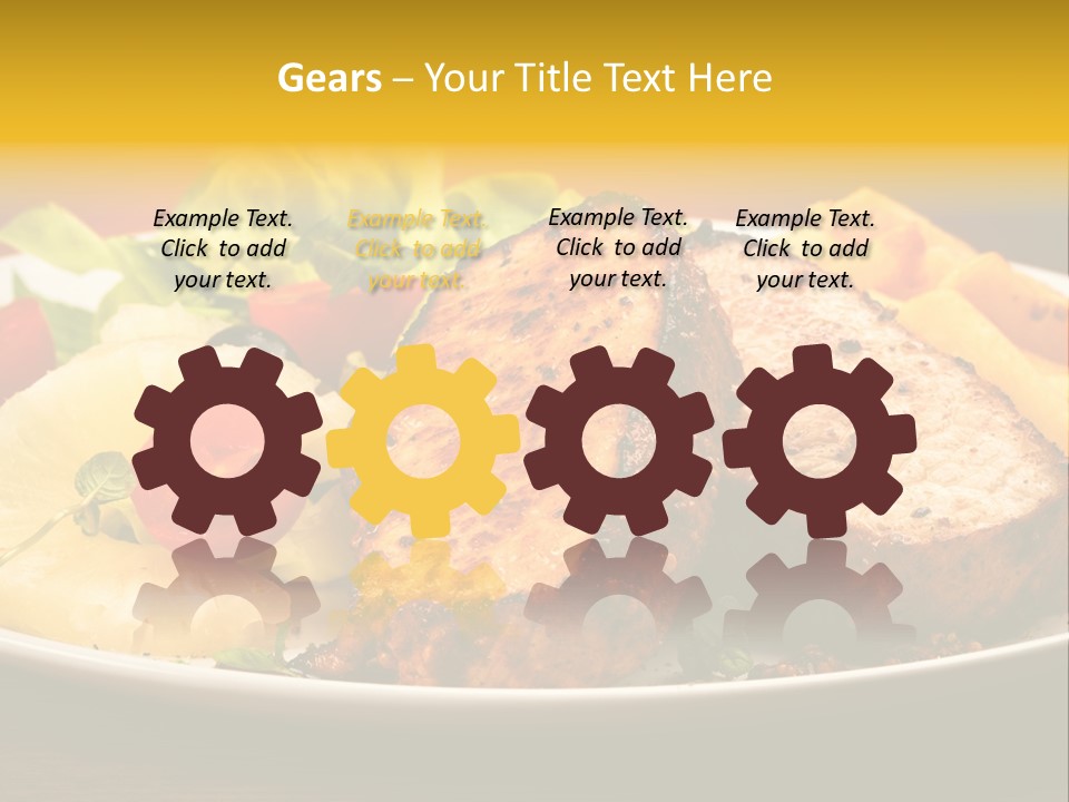 Vegetables Snacks Beefsteak PowerPoint Template