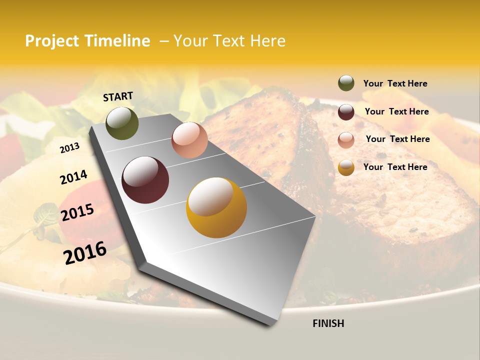 Vegetables Snacks Beefsteak PowerPoint Template