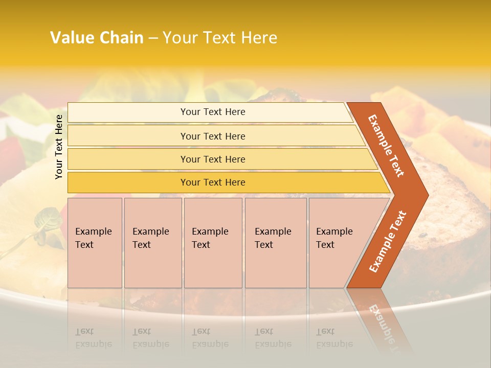 Vegetables Snacks Beefsteak PowerPoint Template