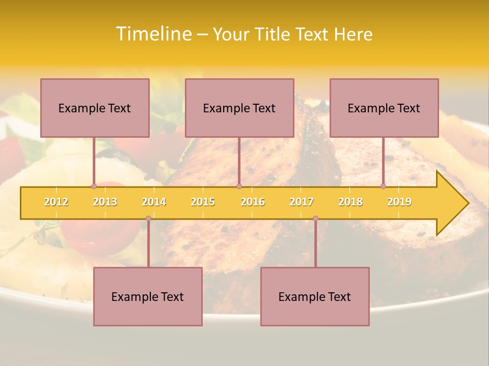 Vegetables Snacks Beefsteak PowerPoint Template