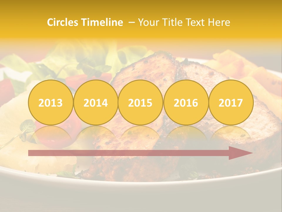 Vegetables Snacks Beefsteak PowerPoint Template