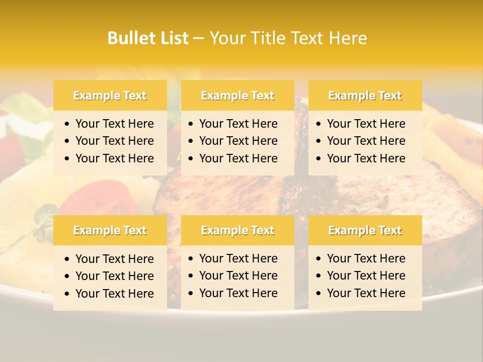 Vegetables Snacks Beefsteak PowerPoint Template