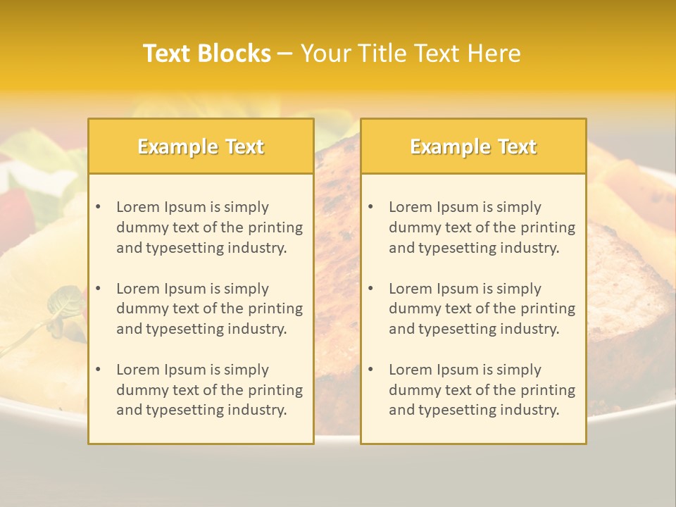 Vegetables Snacks Beefsteak PowerPoint Template