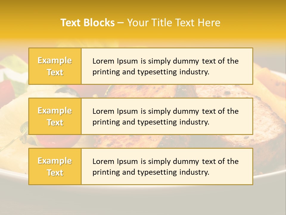 Vegetables Snacks Beefsteak PowerPoint Template