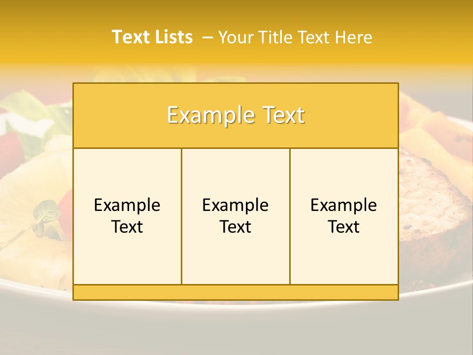 Vegetables Snacks Beefsteak PowerPoint Template