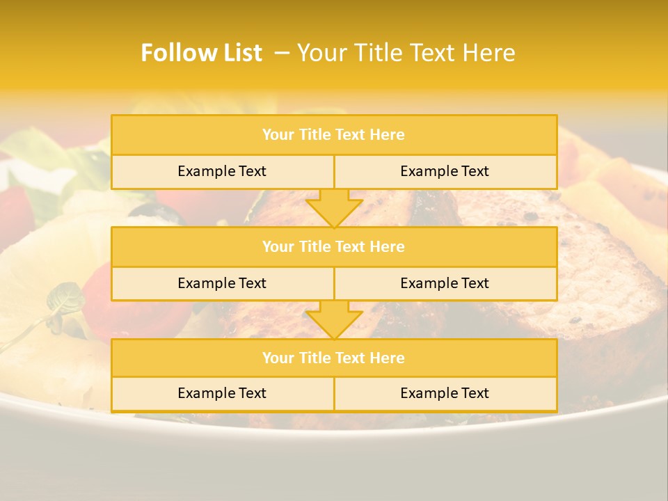 Vegetables Snacks Beefsteak PowerPoint Template