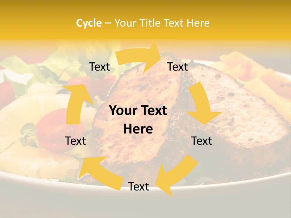 Vegetables Snacks Beefsteak PowerPoint Template