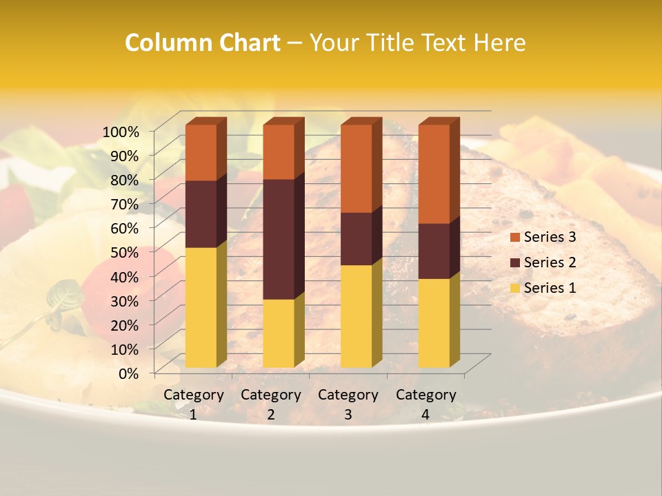Vegetables Snacks Beefsteak PowerPoint Template