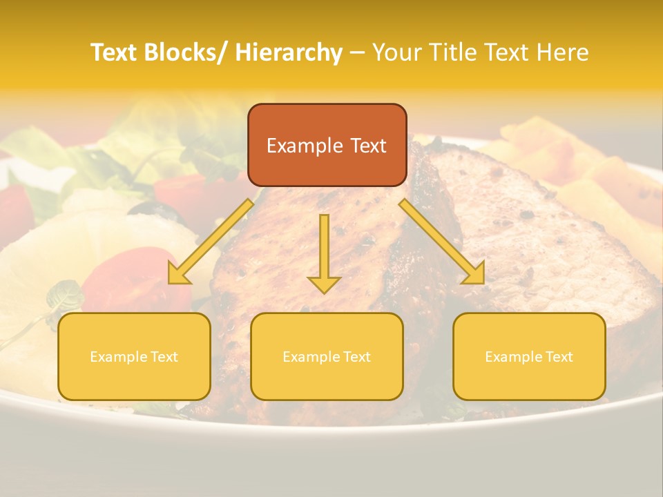 Vegetables Snacks Beefsteak PowerPoint Template