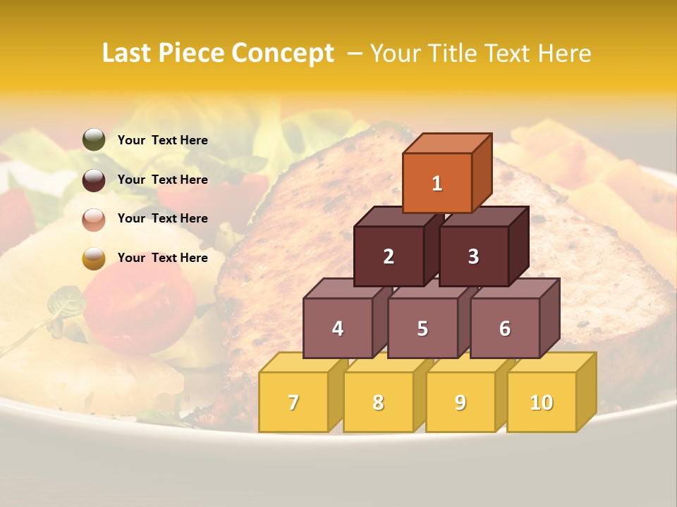 Vegetables Snacks Beefsteak PowerPoint Template