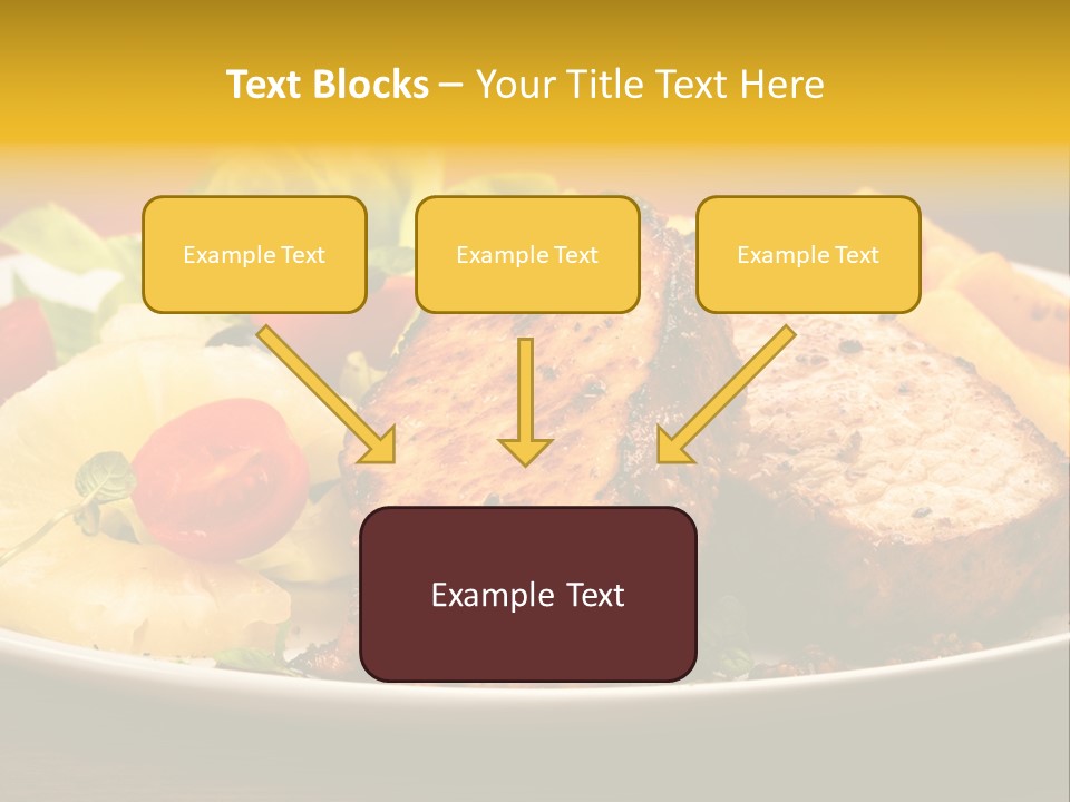Vegetables Snacks Beefsteak PowerPoint Template