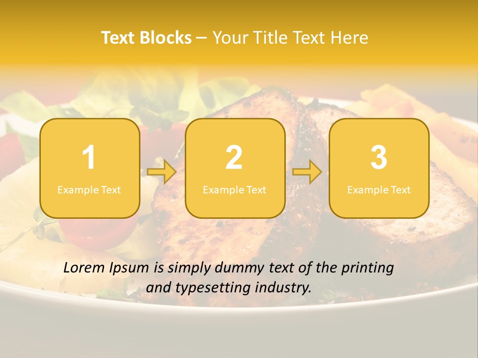 Vegetables Snacks Beefsteak PowerPoint Template