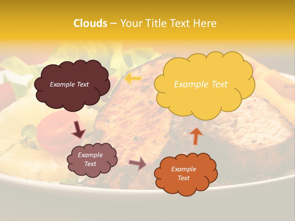 Vegetables Snacks Beefsteak PowerPoint Template
