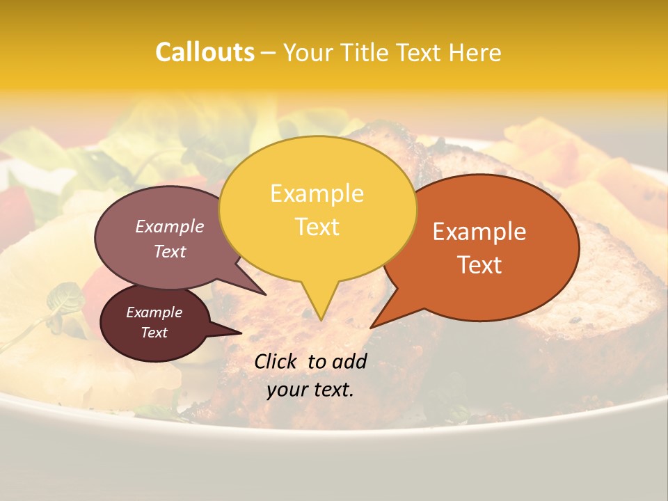 Vegetables Snacks Beefsteak PowerPoint Template