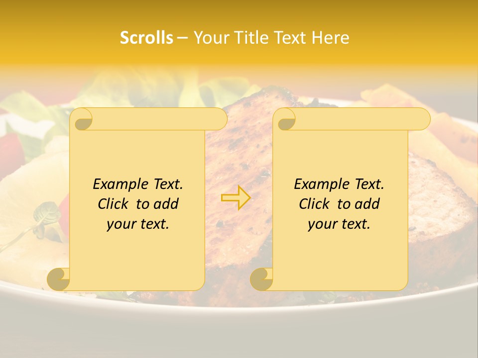 Vegetables Snacks Beefsteak PowerPoint Template