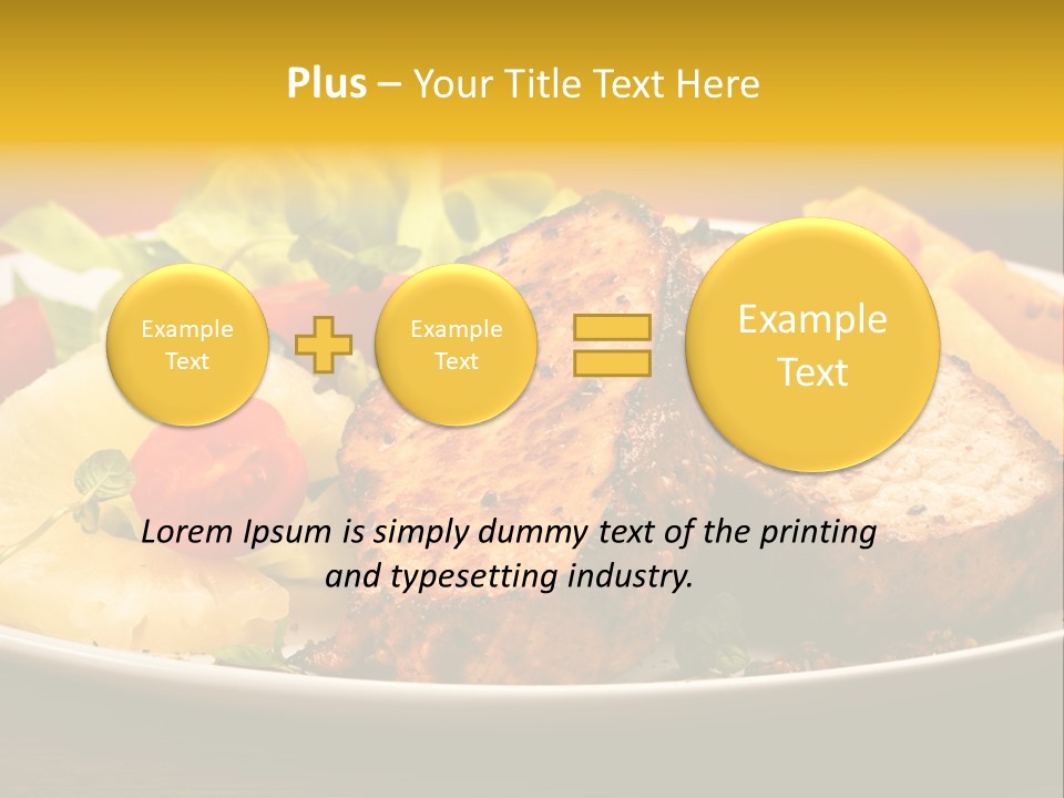 Vegetables Snacks Beefsteak PowerPoint Template