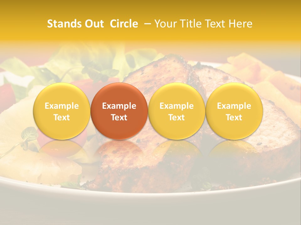 Vegetables Snacks Beefsteak PowerPoint Template