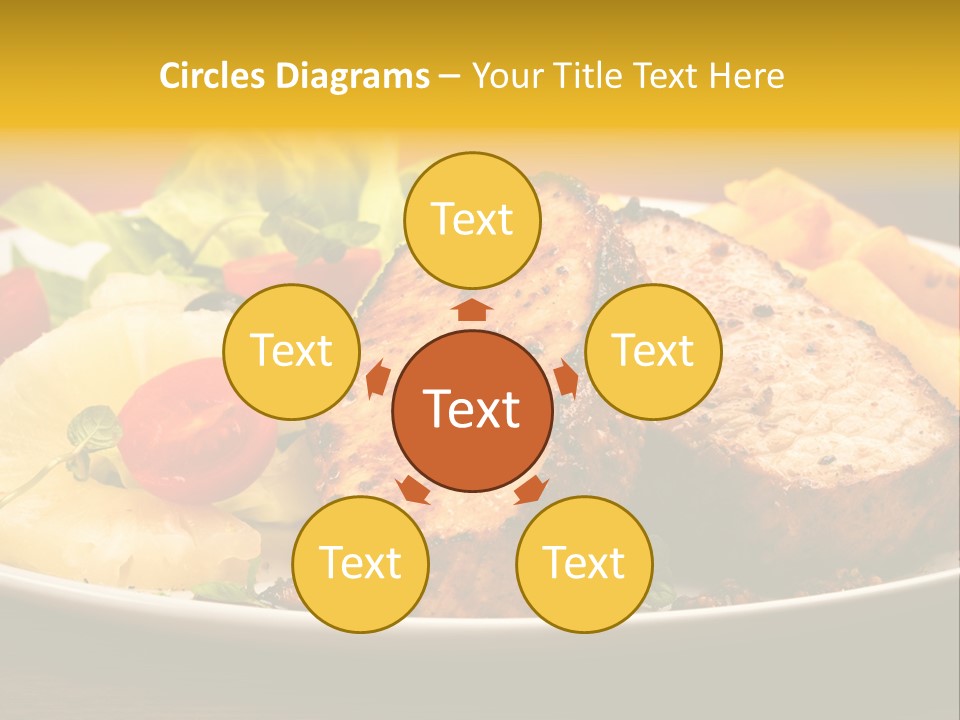 Vegetables Snacks Beefsteak PowerPoint Template