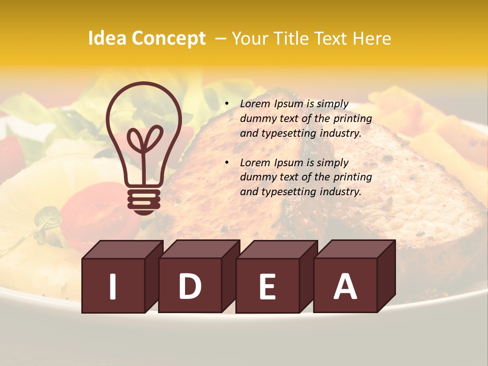 Vegetables Snacks Beefsteak PowerPoint Template