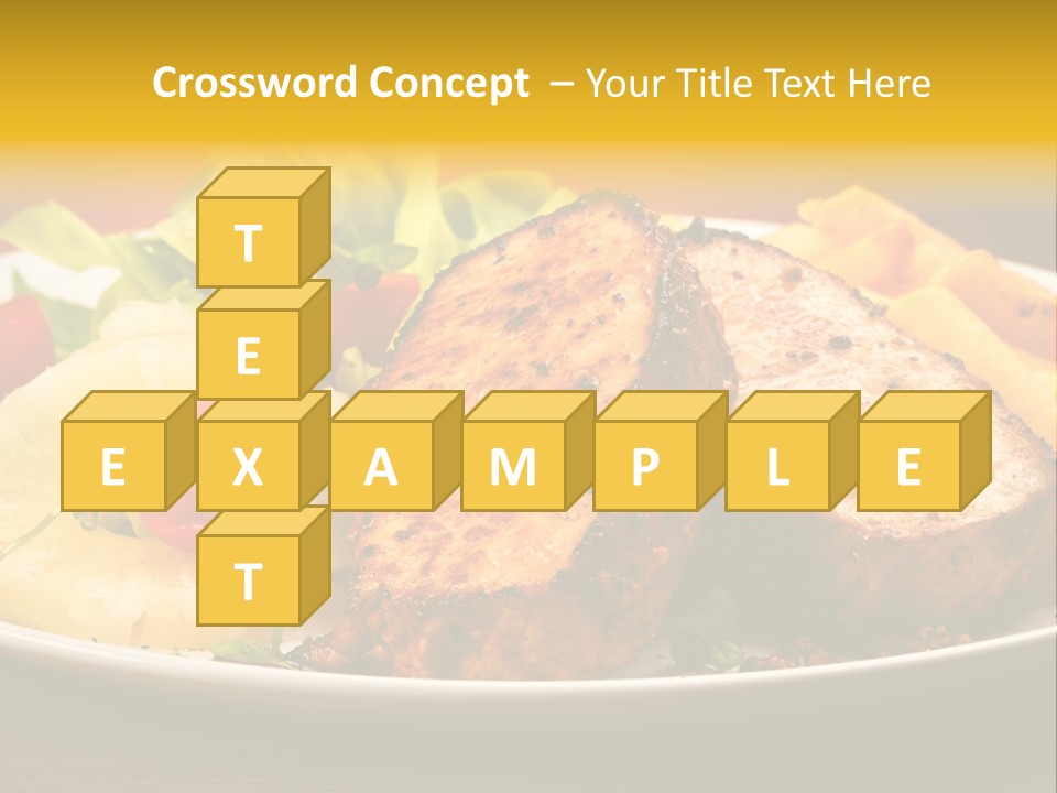 Vegetables Snacks Beefsteak PowerPoint Template