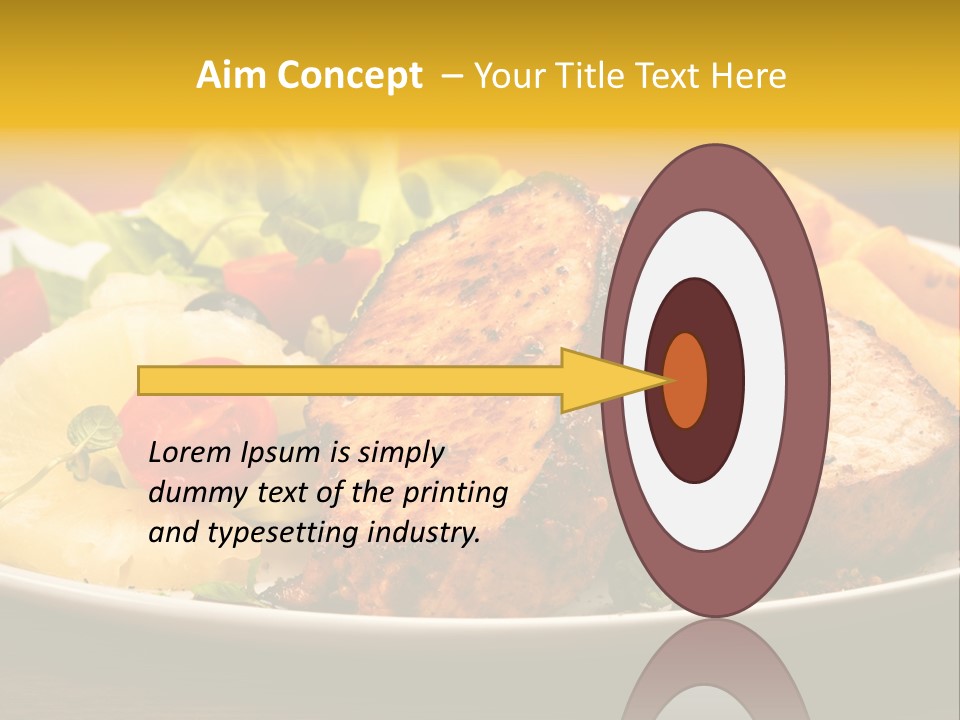 Vegetables Snacks Beefsteak PowerPoint Template