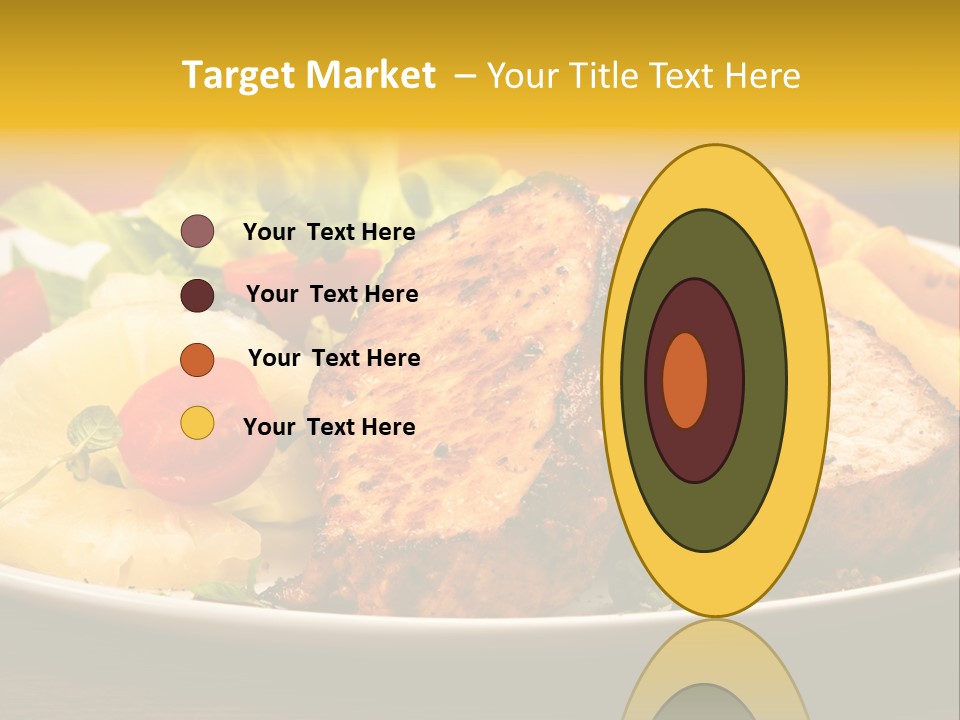 Vegetables Snacks Beefsteak PowerPoint Template