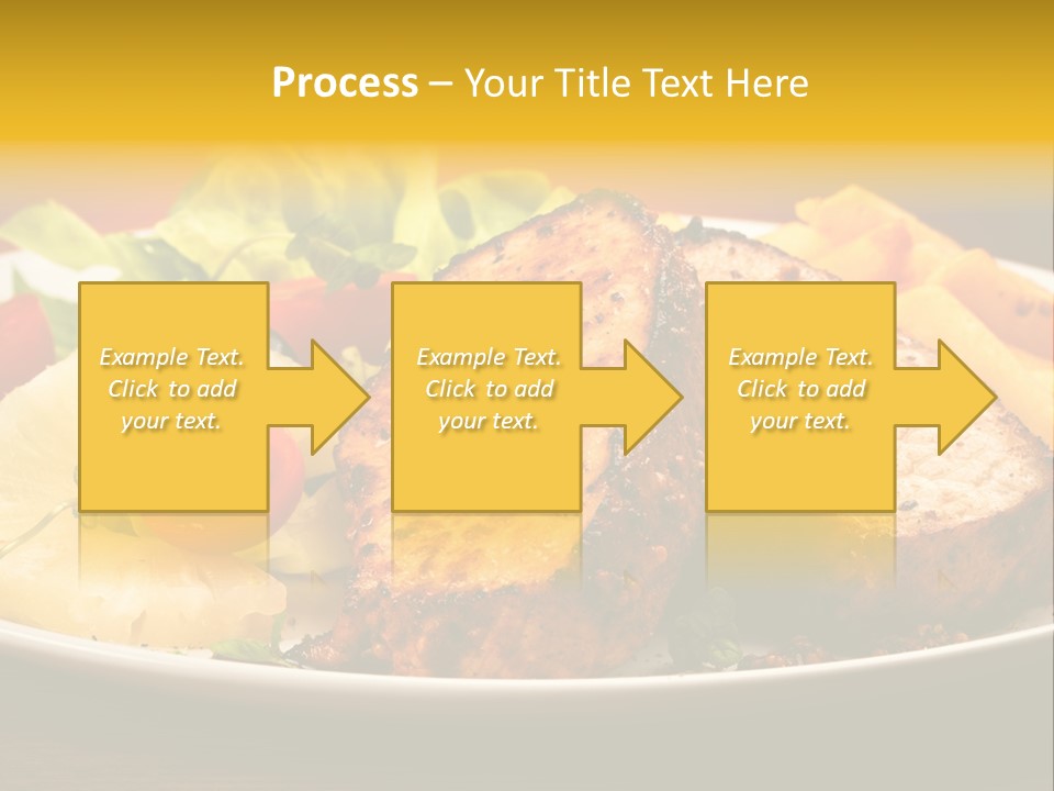 Vegetables Snacks Beefsteak PowerPoint Template