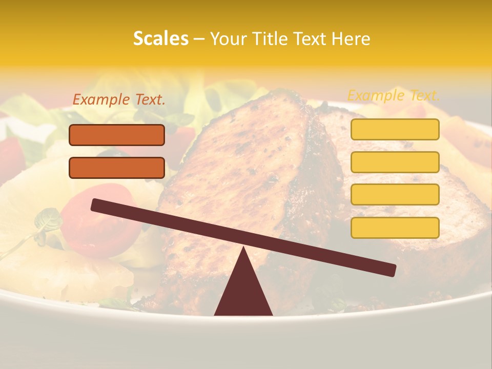Vegetables Snacks Beefsteak PowerPoint Template