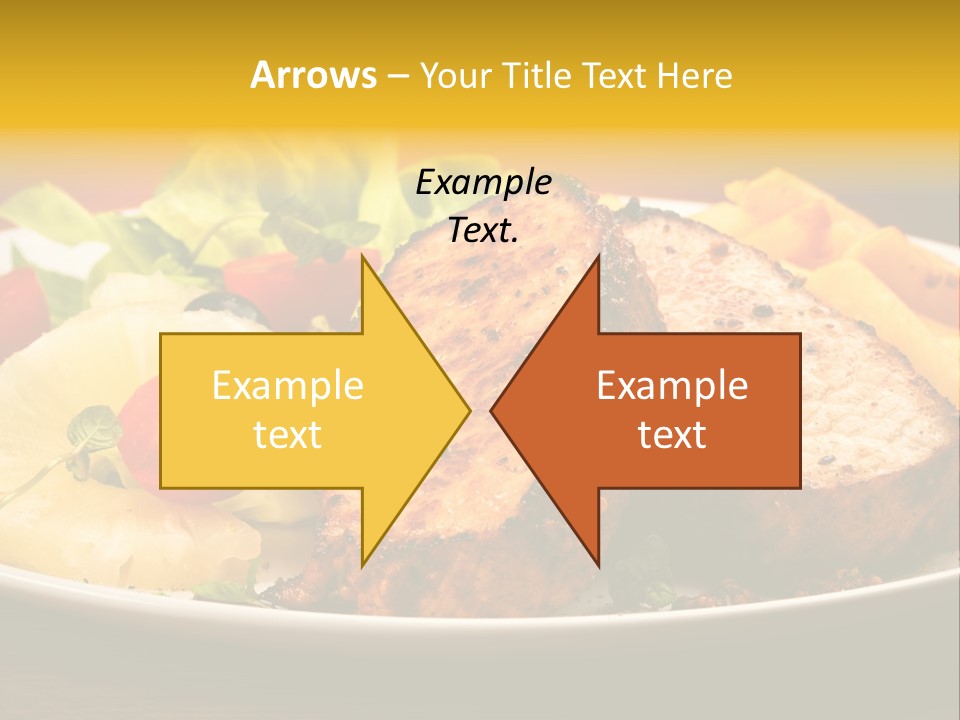 Vegetables Snacks Beefsteak PowerPoint Template