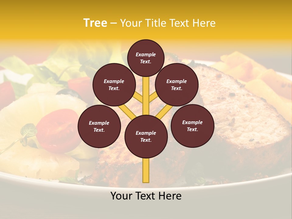 Vegetables Snacks Beefsteak PowerPoint Template